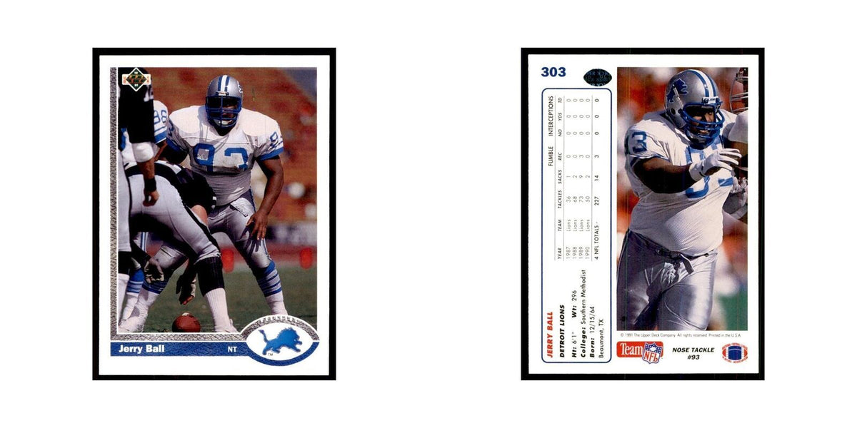 1991 Upper Deck Jerry Ball Lions #303