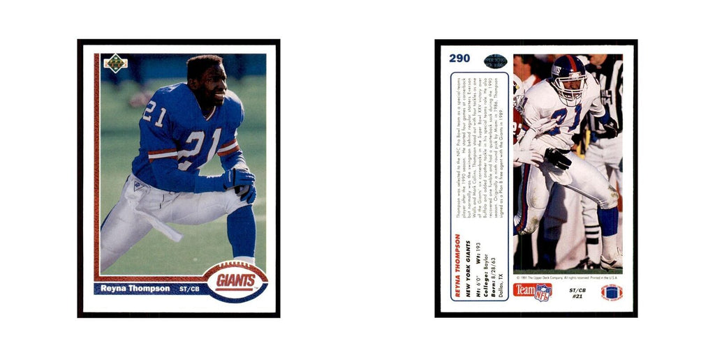 1991 Upper Deck Reyna Thompson Giants #290