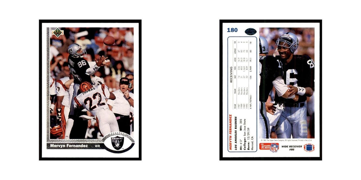 1991 Upper Deck Mervyn Fernandez Los Angeles Raiders #180