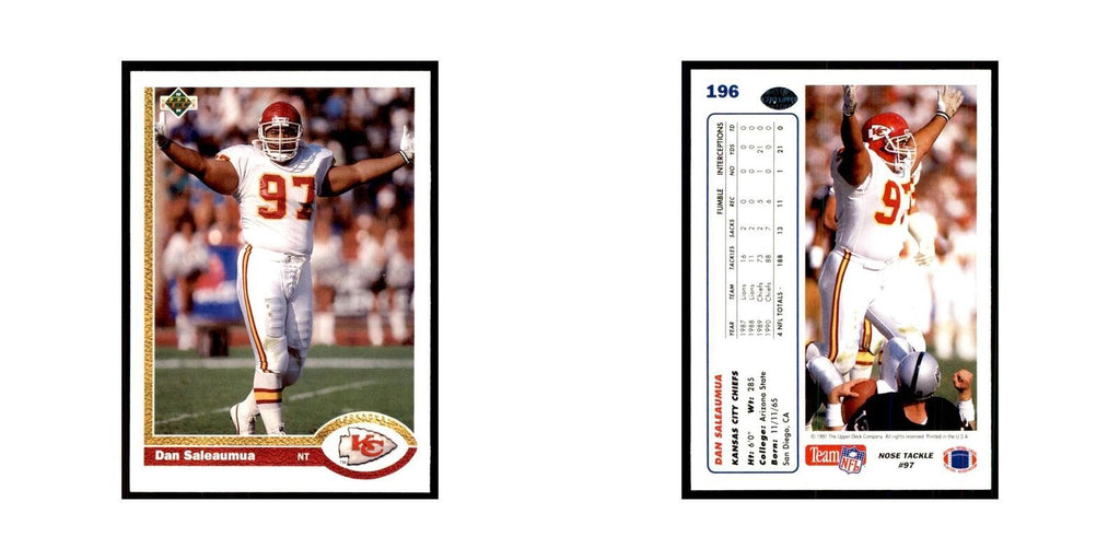 1991 Upper Deck Dan Saleaumua Chiefs #196