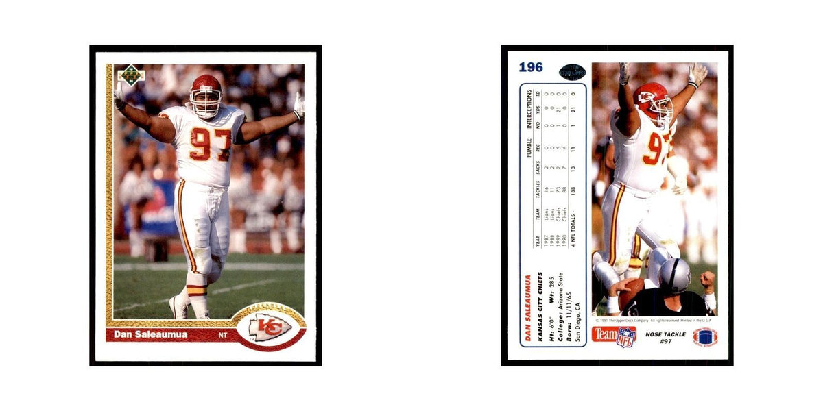 1991 Upper Deck Dan Saleaumua Chiefs #196