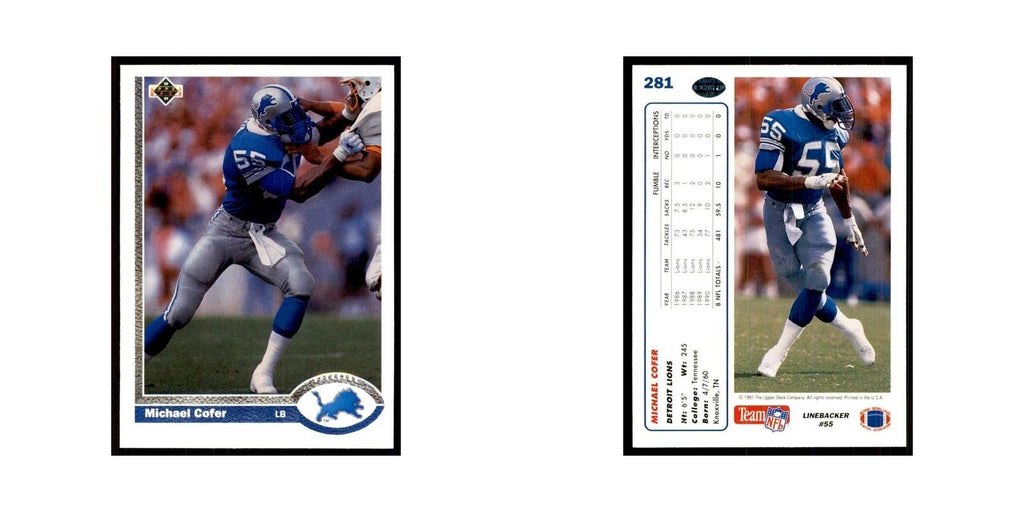 1991 Upper Deck Michael Cofer Lions #281
