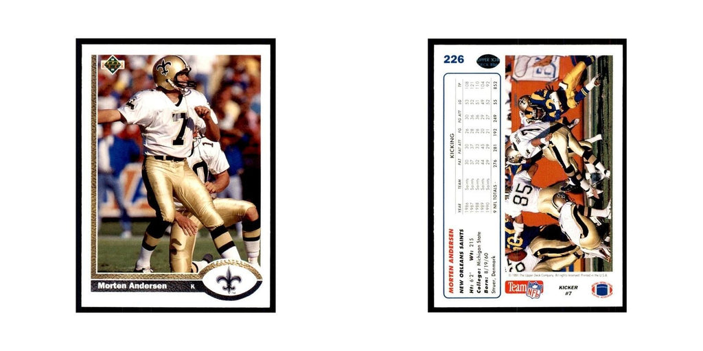 1991 Upper Deck Morten Andersen Saints #226