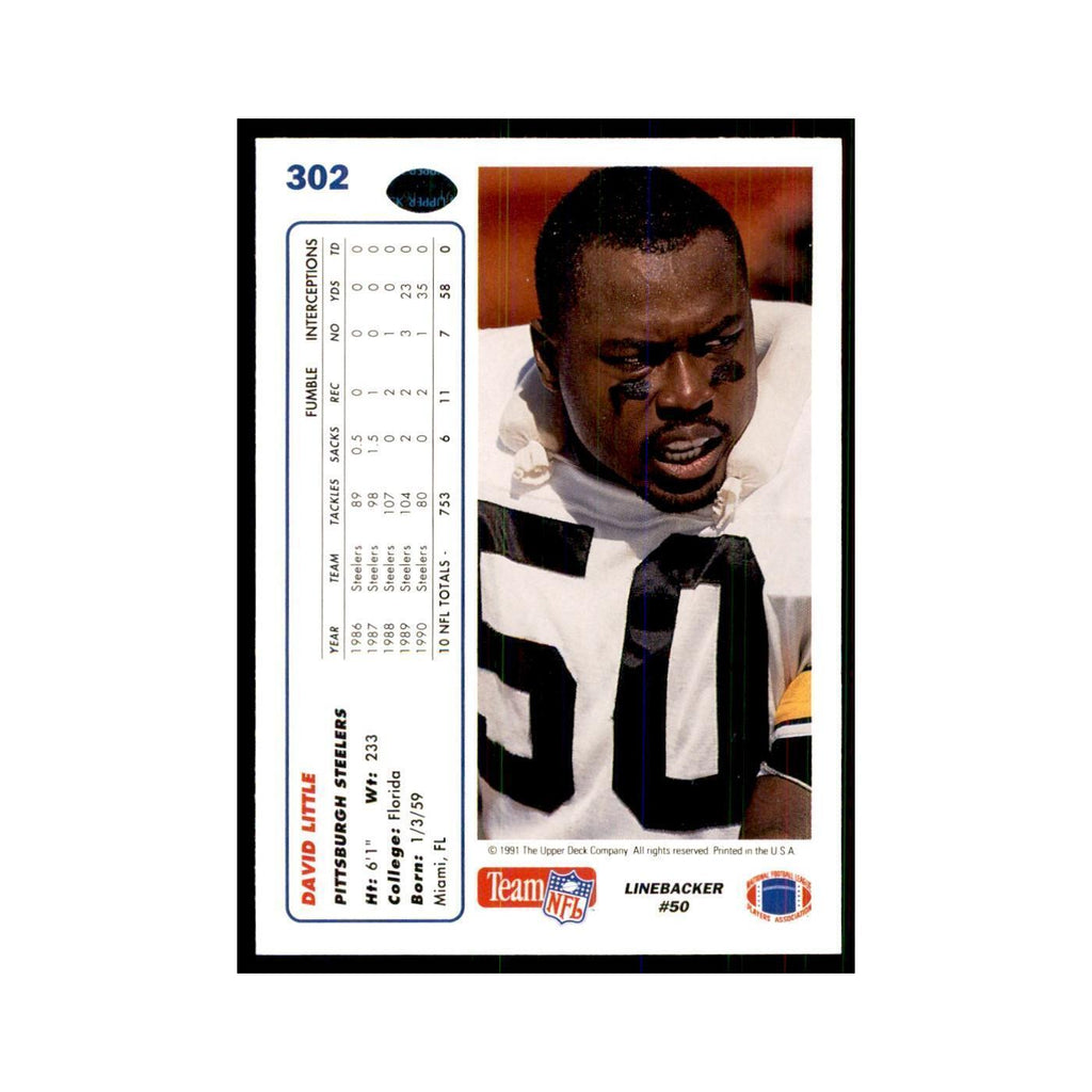 1991 Upper Deck David Little Steelers #302