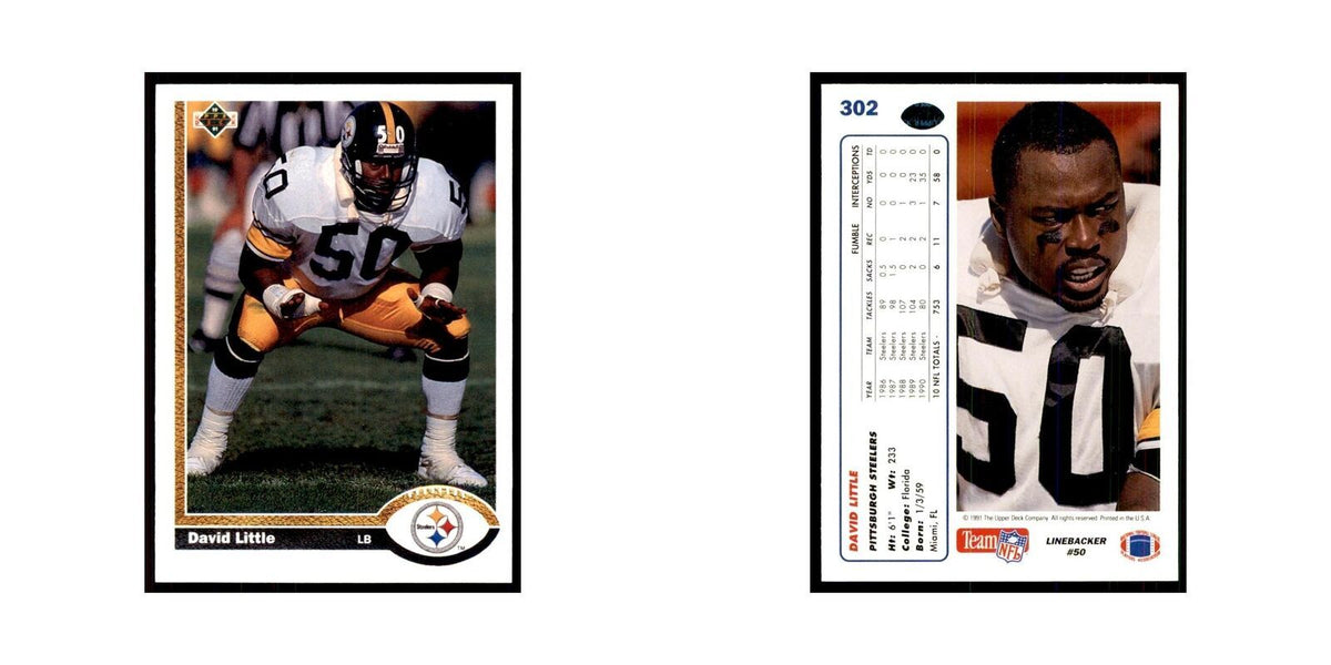 1991 Upper Deck David Little Steelers #302
