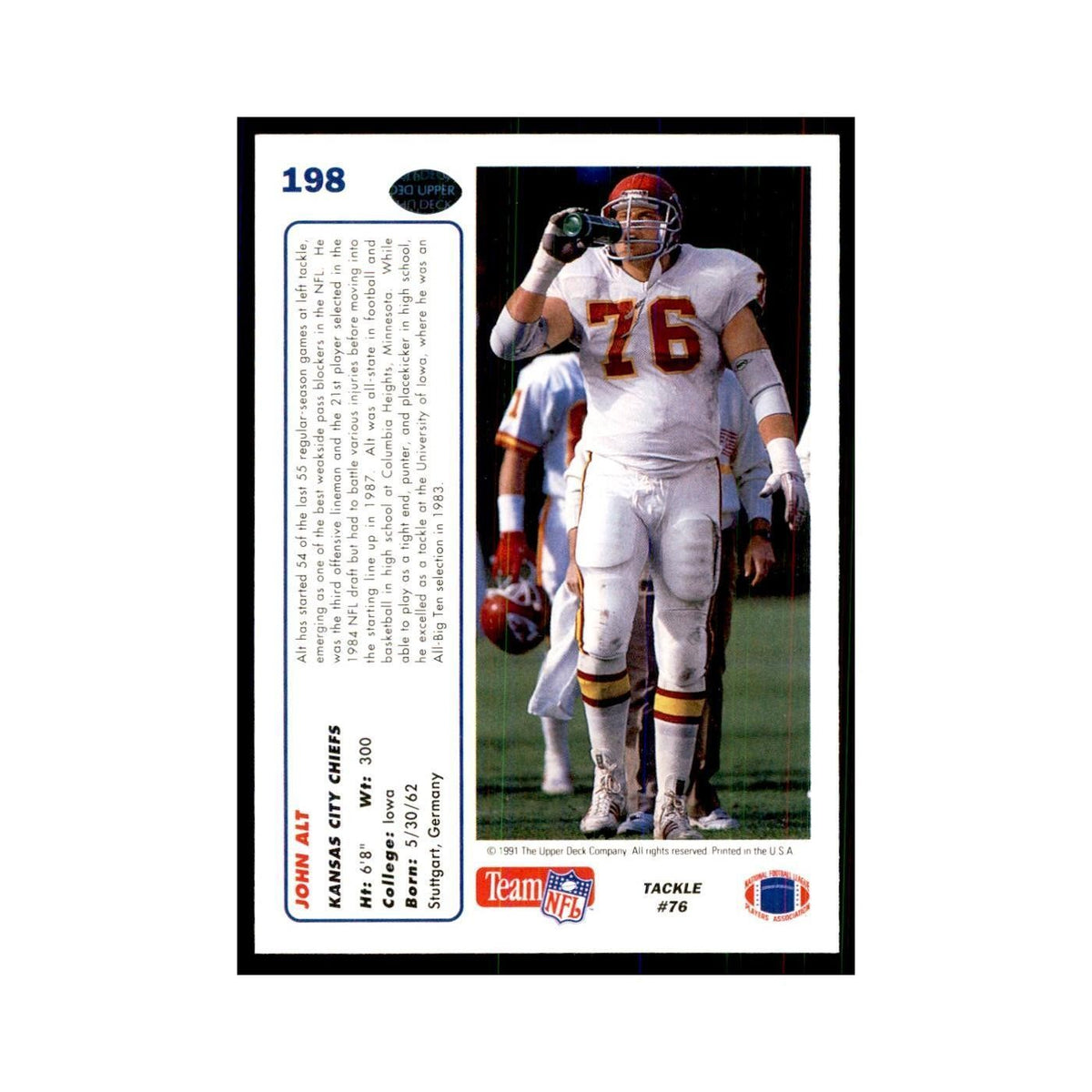 1991 Upper Deck John Alt Chiefs #198