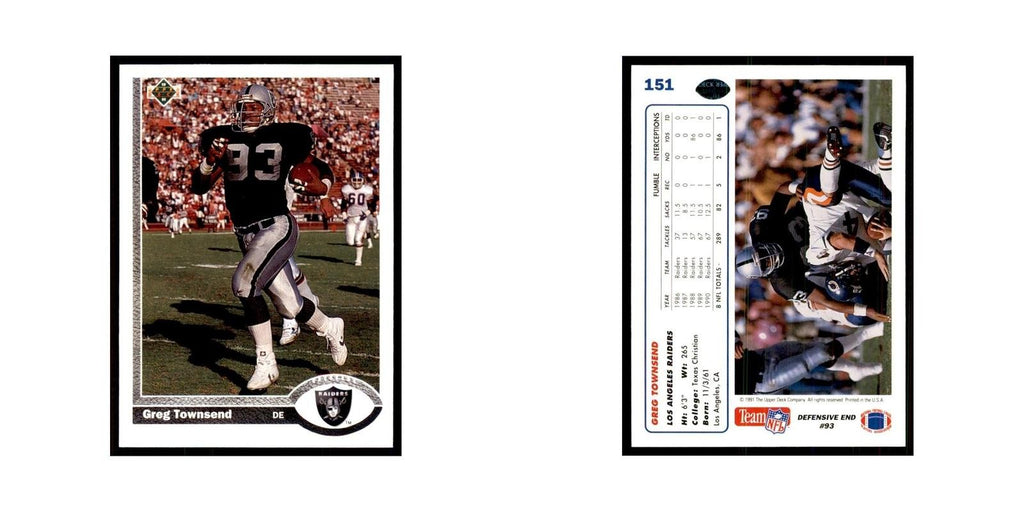 1991 Upper Deck Greg Townsend Los Angeles Raiders #151