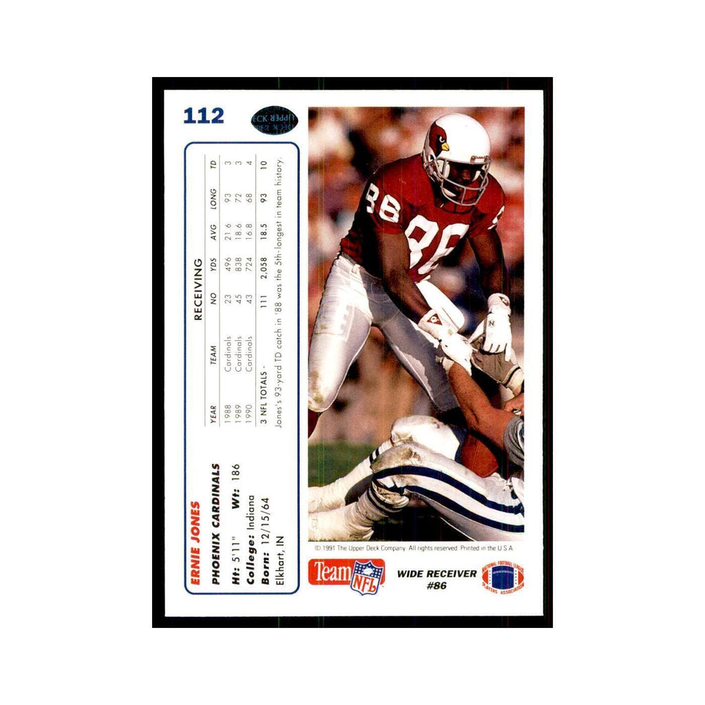 1991 Upper Deck Ernie Jones Phoenix Cardinals #112