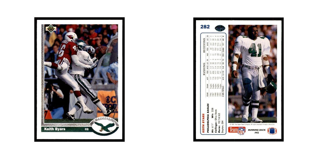 1991 Upper Deck Keith Byars Eagles #282