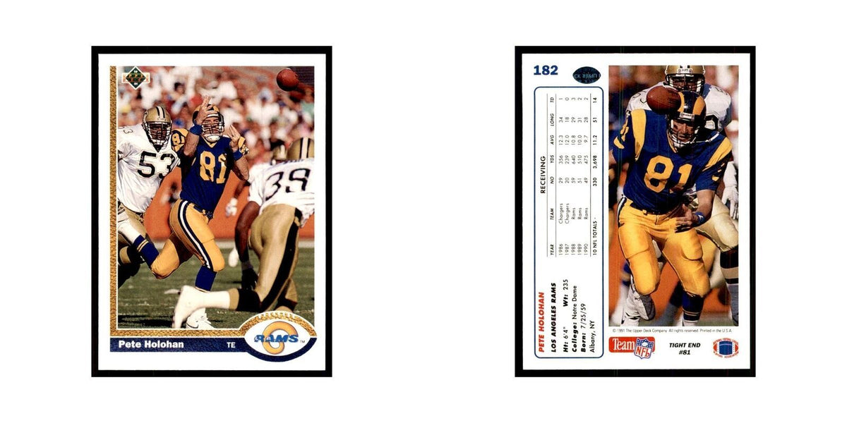 1991 Upper Deck Pete Holohan Rams #182
