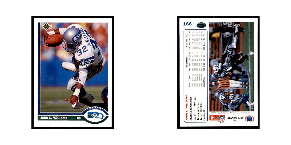 1991 Upper Deck John L. Williams Seahawks #166