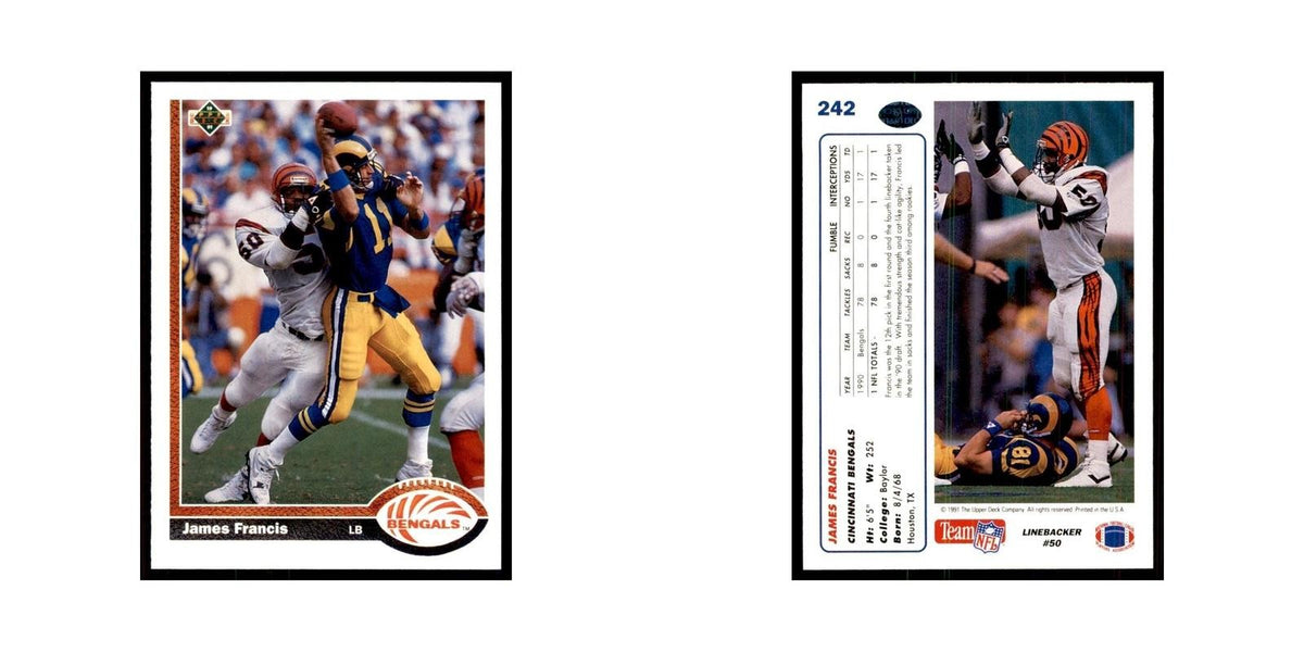 1991 Upper Deck James Francis Bengals #242