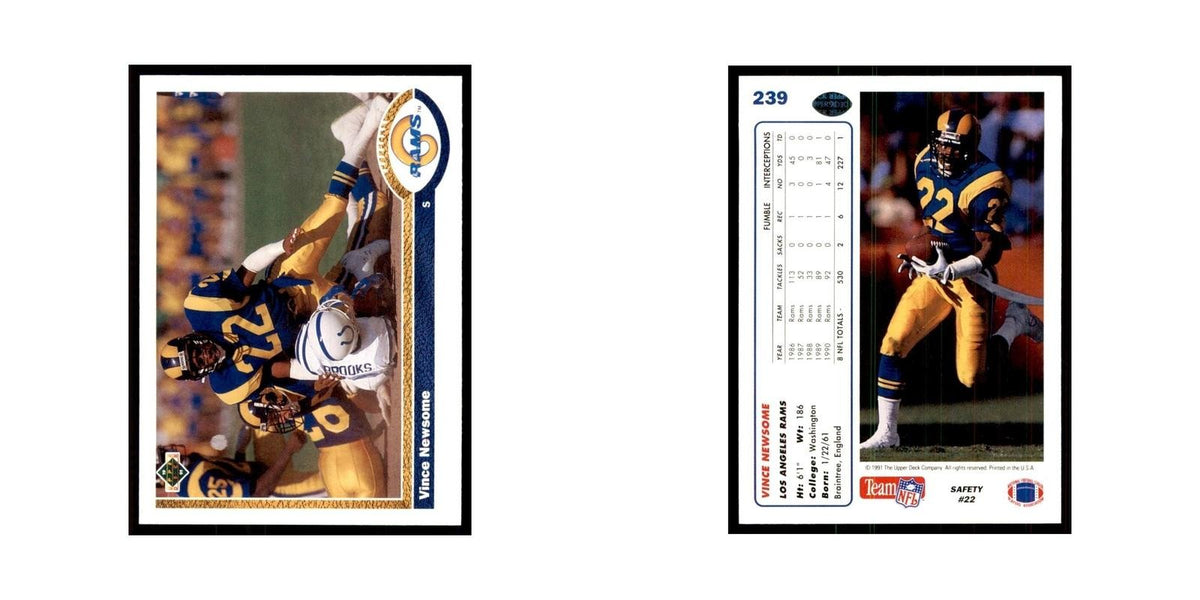 1991 Upper Deck Vince Newsome Rams #239