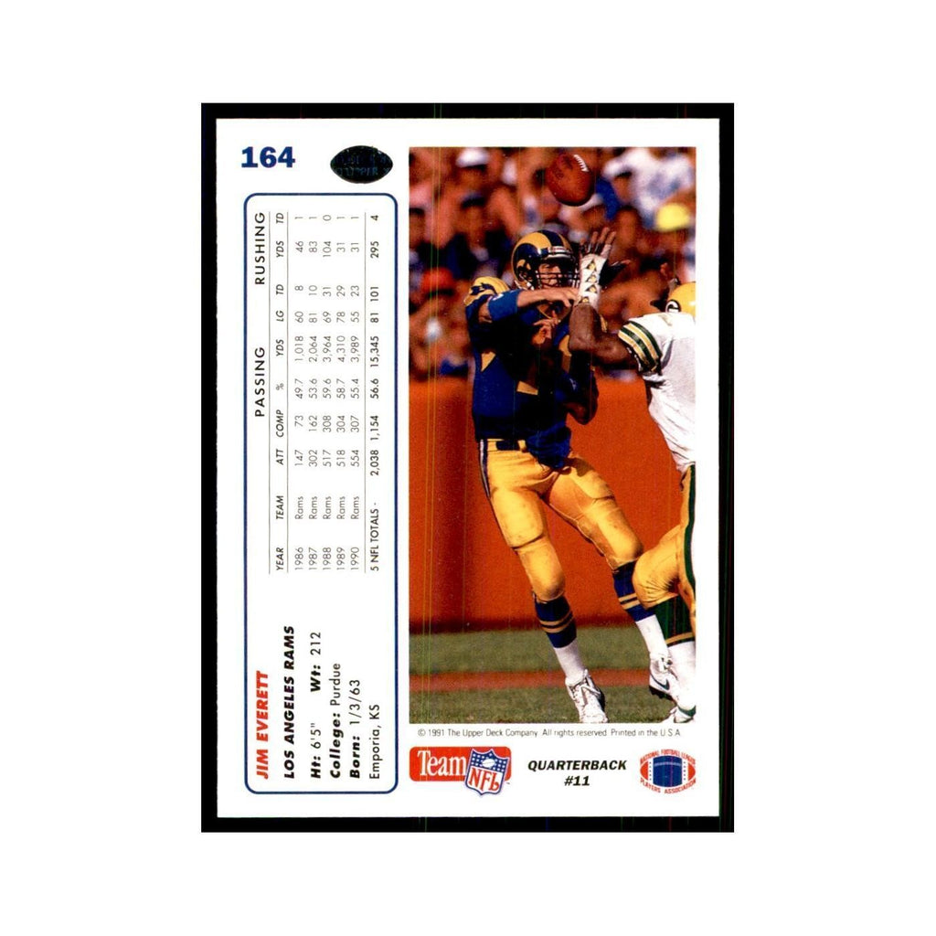1991 Upper Deck Jim Everett Rams #164