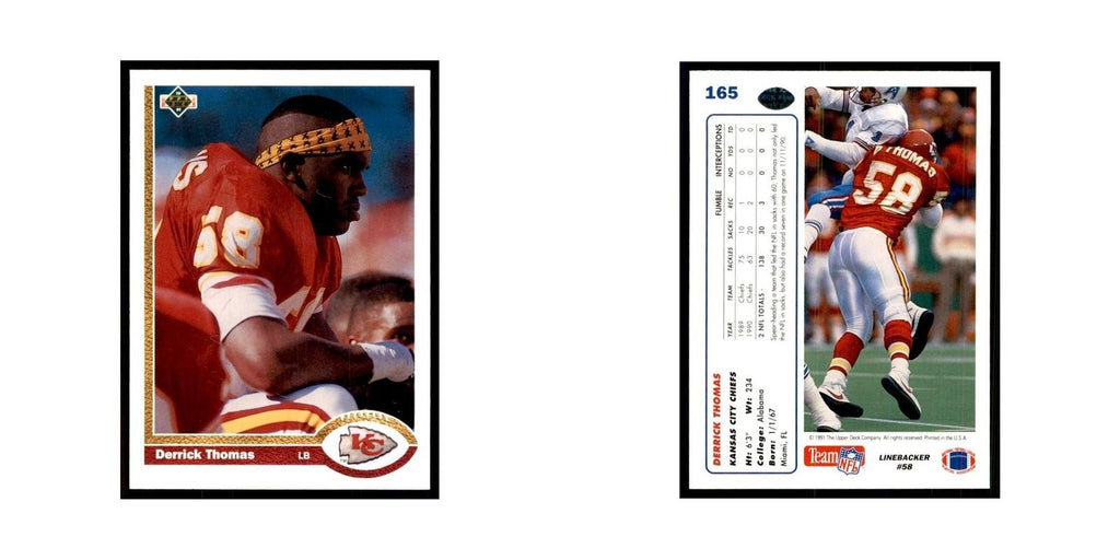 1991 Upper Deck Derrick Thomas Chiefs #165