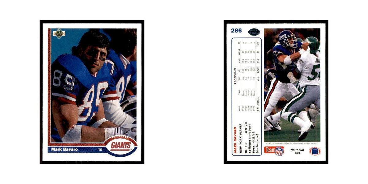 1991 Upper Deck Mark Bavaro Giants #286