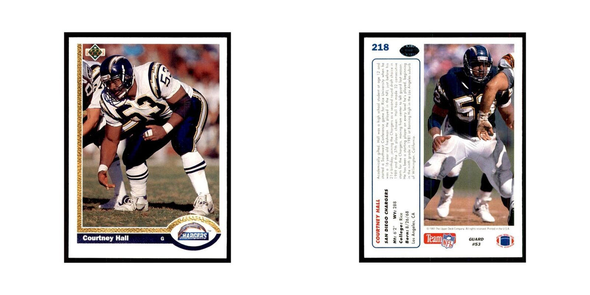 1991 Upper Deck Courtney Hall San Diego Chargers #218