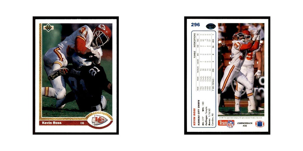 1991 Upper Deck Kevin Ross Chiefs #296