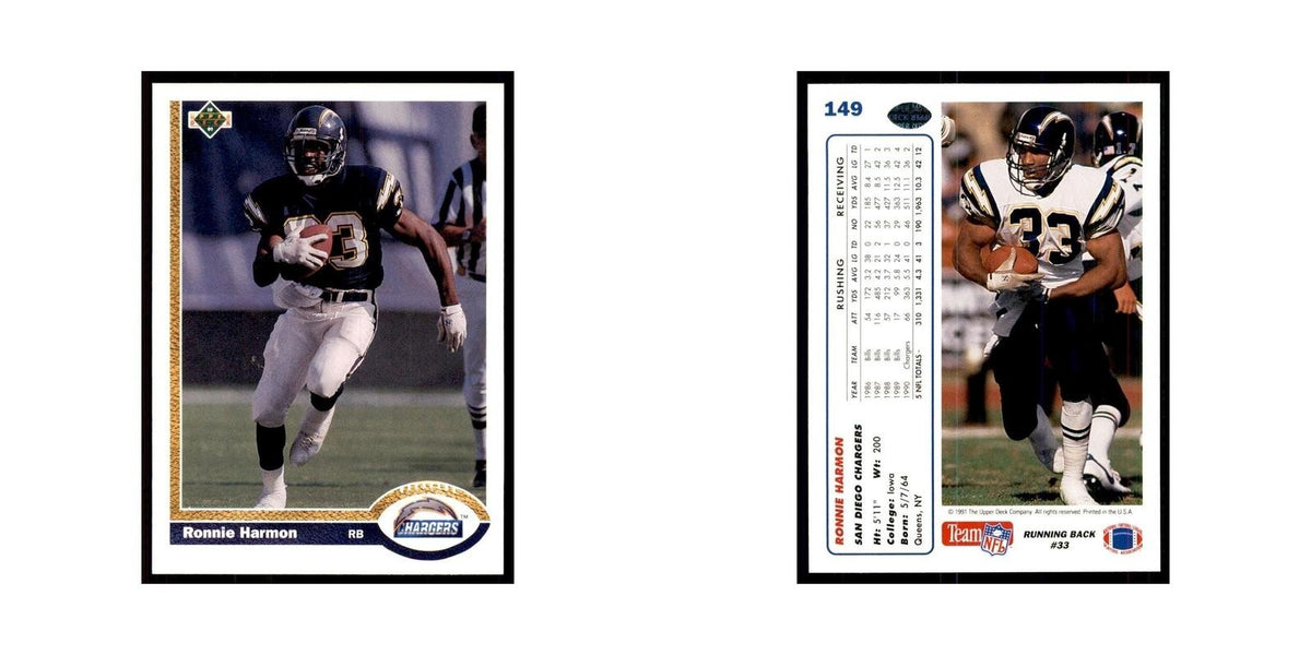 1991 Upper Deck Ronnie Harmon San Diego Chargers #149