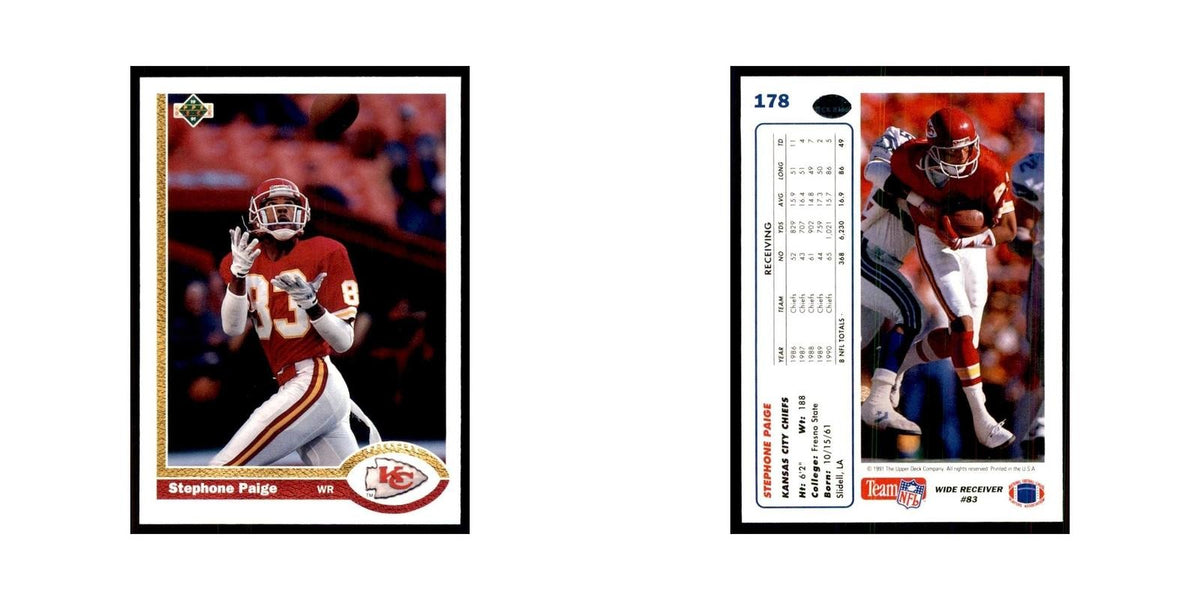 1991 Upper Deck Stephone Paige Chiefs #178