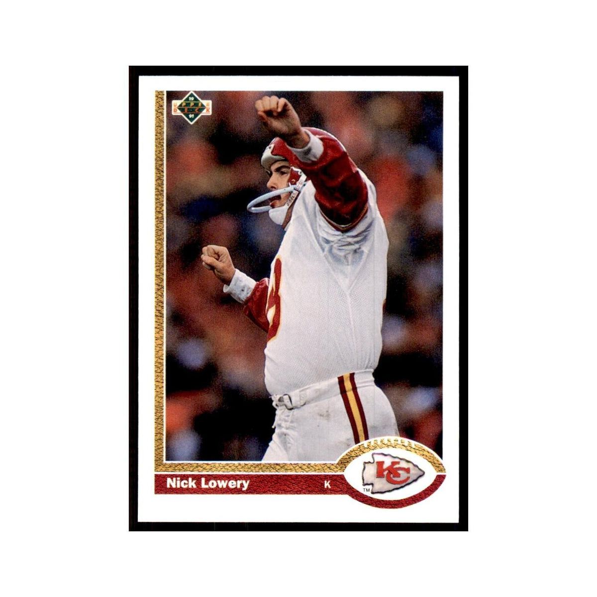 1991 Upper Deck Nick Lowery Chiefs #160