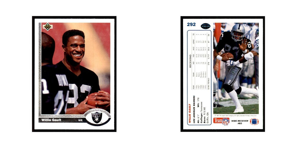1991 Upper Deck Willie Gault Los Angeles Raiders #292