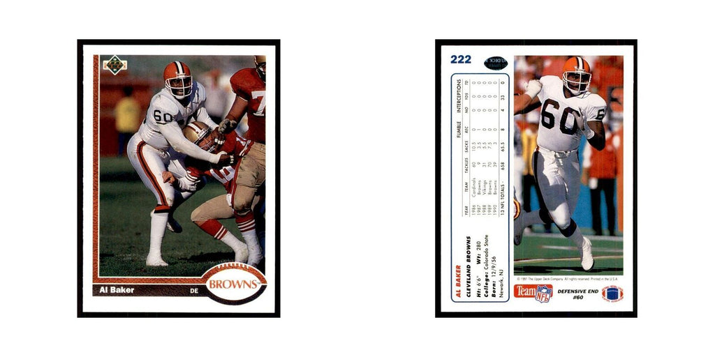 1991 Upper Deck Al Baker Browns #222
