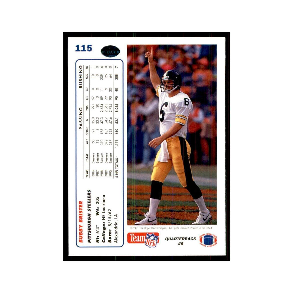 1991 Upper Deck Bubby Brister Steelers #115