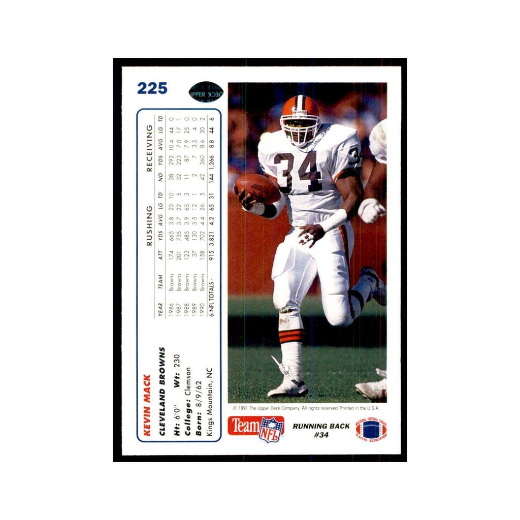 1991 Upper Deck Kevin Mack Browns #225