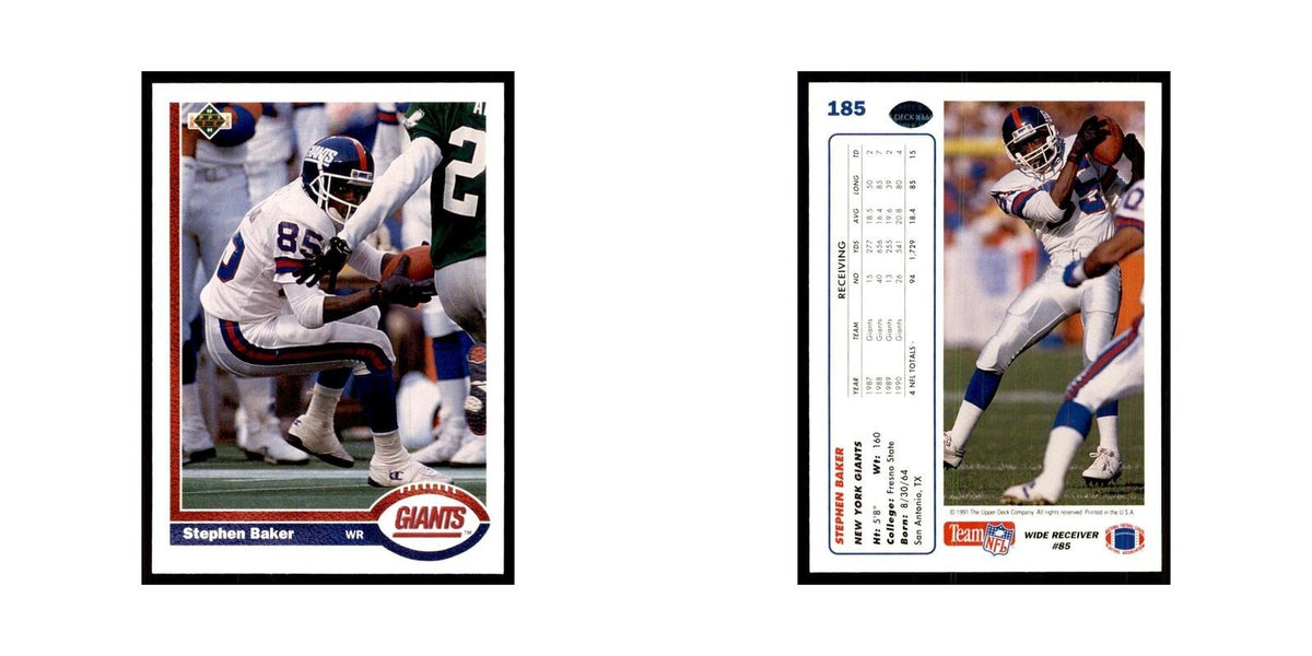 1991 Upper Deck Stephen Baker Giants #185