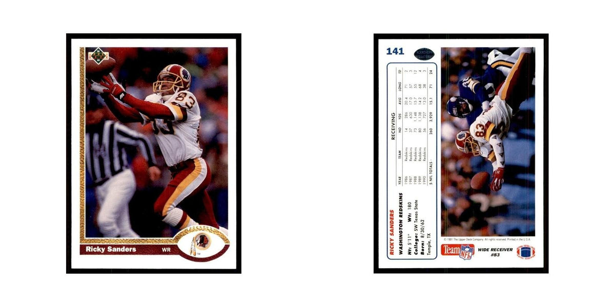 1991 Upper Deck Ricky Sanders Redskins #141