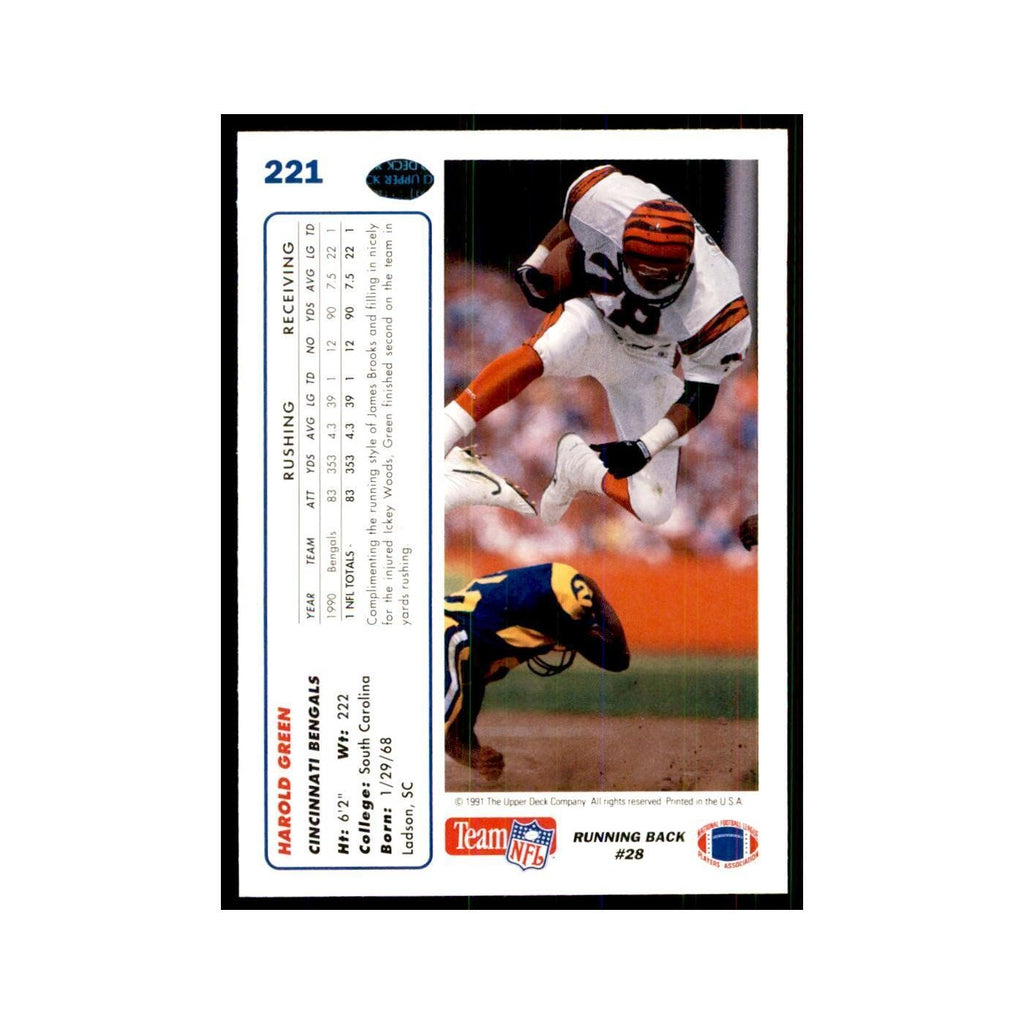 1991 Upper Deck Harold Green Bengals #221