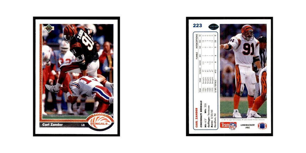 1991 Upper Deck Carl Zander Bengals #223