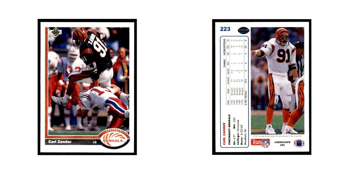 1991 Upper Deck Carl Zander Bengals #223