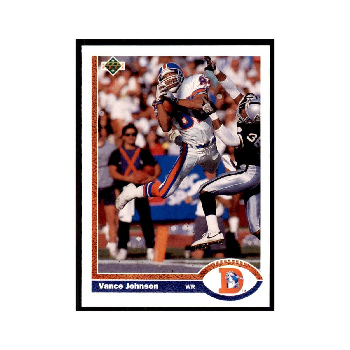 1991 Upper Deck Vance Johnson Broncos #122
