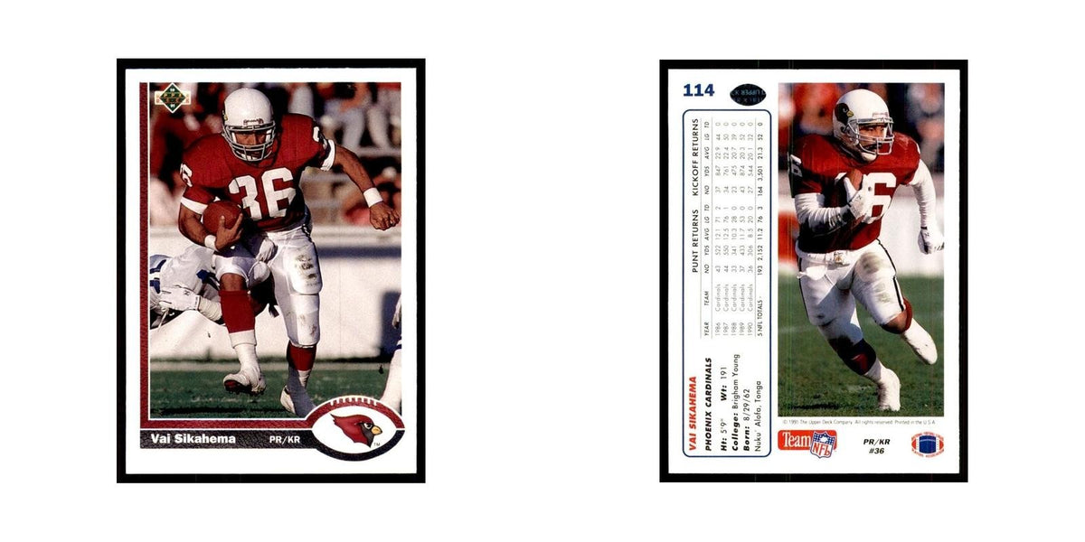 1991 Upper Deck Vai Sikahema Phoenix Cardinals #114