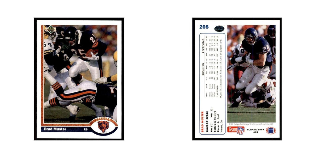 1991 Upper Deck Brad Muster Bears #208