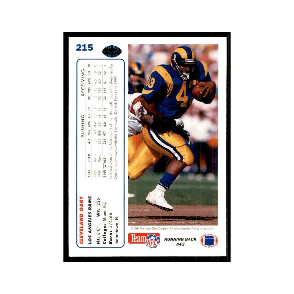 1991 Upper Deck Cleveland Gary Rams #215