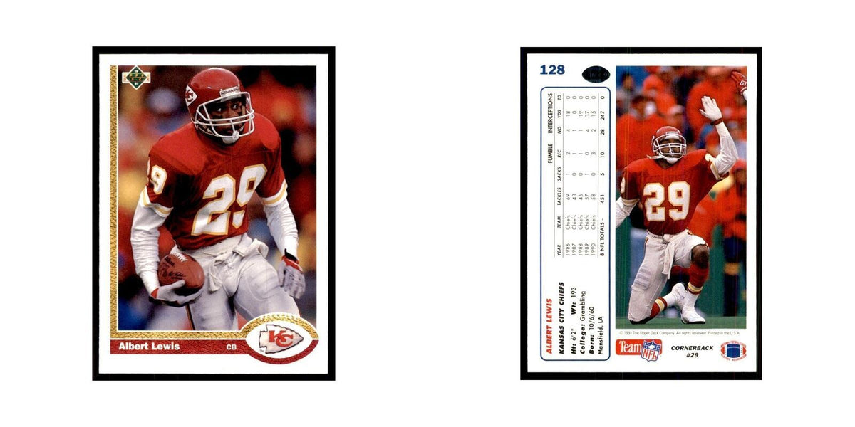 1991 Upper Deck Albert Lewis Chiefs #128