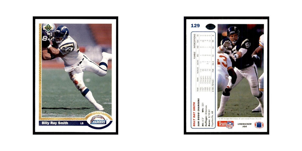 1991 Upper Deck Billy Ray Smith San Diego Chargers #129