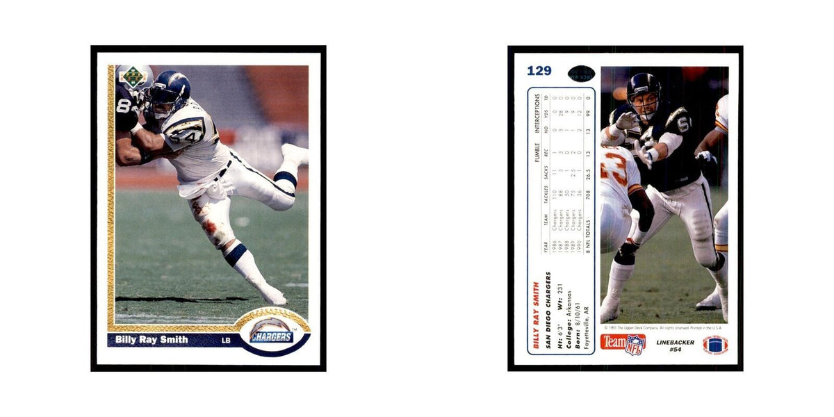 1991 Upper Deck Billy Ray Smith San Diego Chargers #129