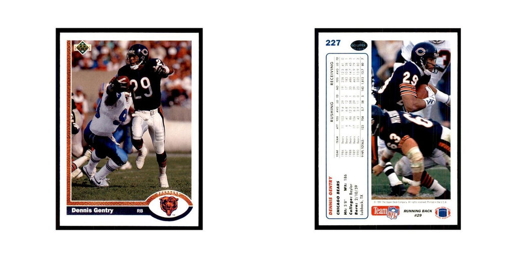 1991 Upper Deck Dennis Gentry Bears #227