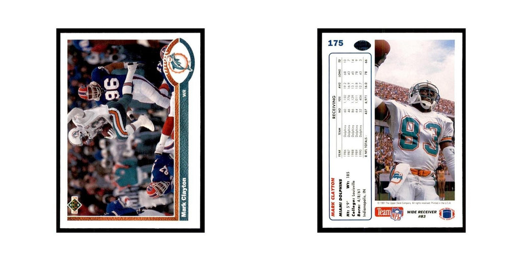 1991 Upper Deck Mark Clayton Dolphins #175