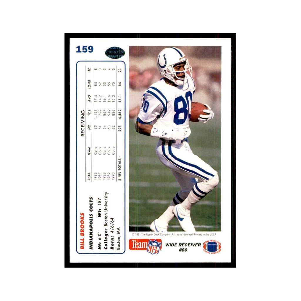1991 Upper Deck Bill Brooks Colts #159