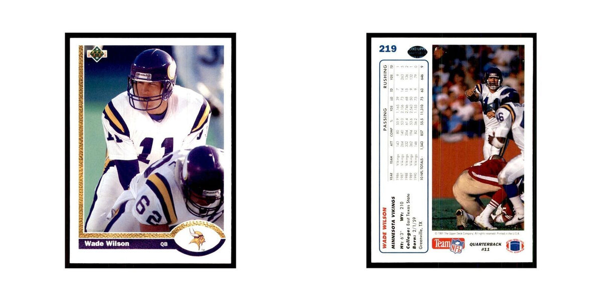 1991 Upper Deck Wade Wilson Vikings #219