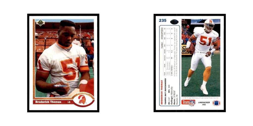 1991 Upper Deck Broderick Thomas Buccaneers #235