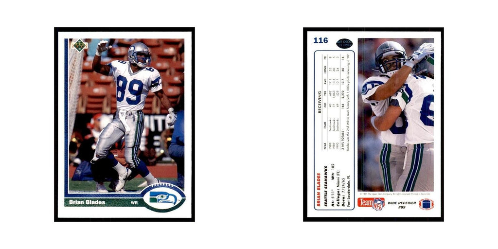 1991 Upper Deck Brian Blades Seahawks #116