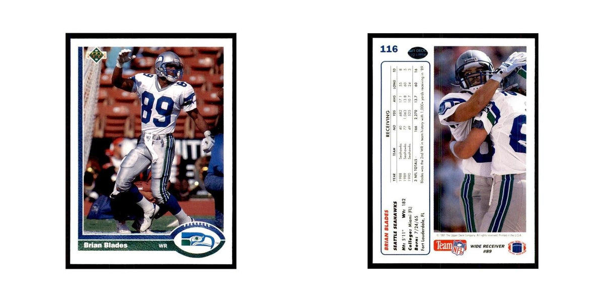 1991 Upper Deck Brian Blades Seahawks #116