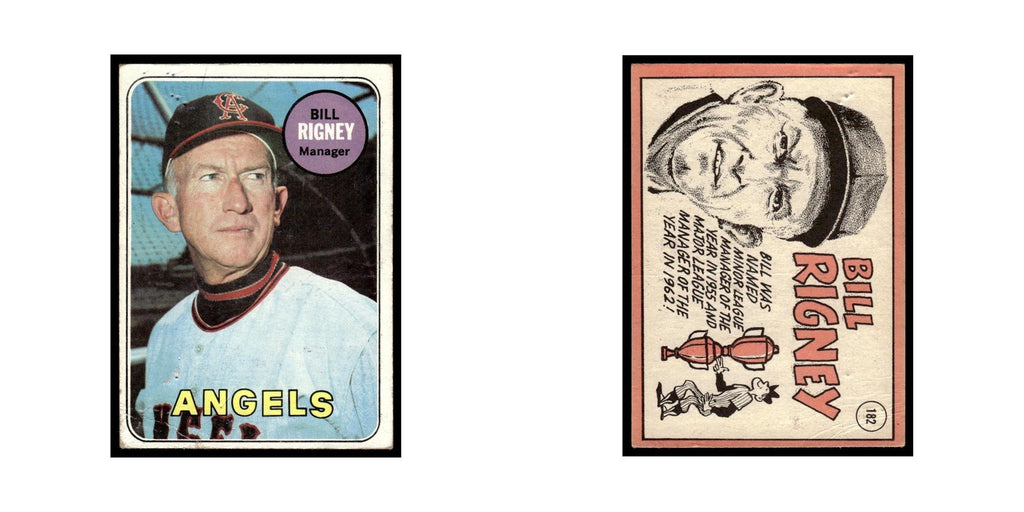1969 Topps (damaged) Bill Rigney Angels #182