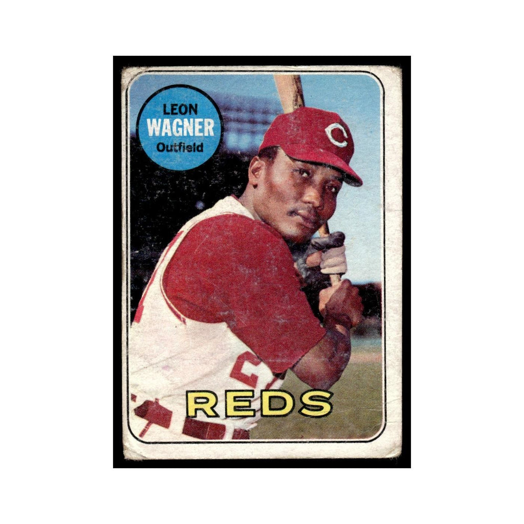 1969 Topps (damaged) Leon Wagner Reds #187